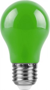 Feron шар A50 E27 3W(220°) зеленая матовая 91x50, LB-375 25922