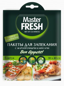 Пакеты для запекания,ЖАРОПРОЧНЫЕ КЛИПСЫ,5шт,коробка,С0006110 Master FRESH