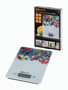 Весы кухон. эл.  "Ягоды", стекло, до 5кг, дел 1г, SQ4025-0002 TDM