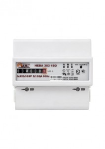 НЕВА 303 1S0 счетчик эл/эн 3ф 1т 5-100А, ЭМОУ , 1 кл. точн. 220В на рейку
