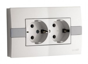 Mono Eco роз. СУ 2 мест. (земля) 16А Бел/Сер 101-010204-120 (Турция)