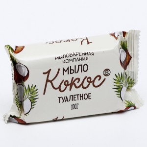 Мыло туалетное Кокос 100гр в цв.обертке МК