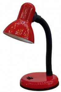 General GTL св-к настольный на основании 60W E27 метал+пластик красный GTL-031-60-220 800131 (пакет)