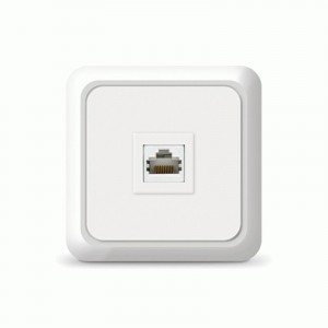 UNIVersal Олимп роз. комп. ОУ 1 мест. бел. (керам. осн., RJ45) 1075