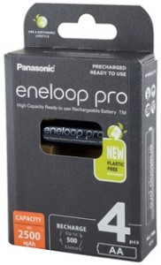 Ак-р Panasonic Eneloop Pro R6/AA 2500mAh Ni-MH BK-3HCDE/4BE BL4 картон 18662