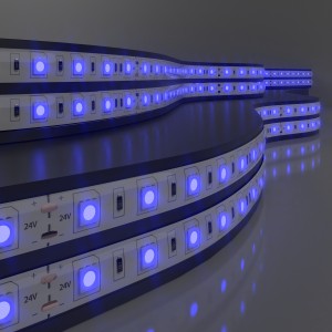 Elektrostandard лента св/д 24V 14.4W/m 150lm/m 60led/m 5050 IP20 синий (5м цена за 1м) 10мм a052975