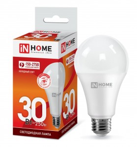 ASD/inHome VC ЛОН A70 E27 30W(2700lm) 6500К 6K 135x70 (без пульсации) 4165