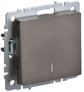 IEK BRITE мех. выкл. СУ 1 кл. 10А (проходн.) бронза (инд.) ВС10-1-7-БрТБ BR-V12-1-10-K45