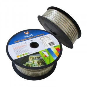 Volpe лента св/д 220V 7.2W/m 30LED/m 14мм IP67 ULS-Q215 5050, RGB (герметичн) бухта 25м
