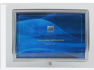 Фоторамка (Ф/р) GT стекло 10х15 154/S горизонтальная выгнутая 5762