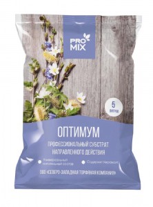 PROMIX (Промикс) грунт Оптимум (цветочный) 5л., пакет (СЗТК) Питер