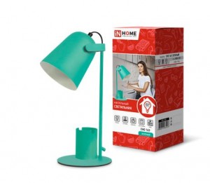 ASD/inHome св-к настольный СНО 16З 40W E27 с органайзером, металл/зеленый (коробка) 5918