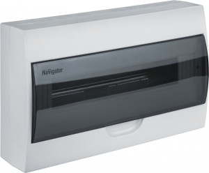 Navigator бокс (корпус) пластик ЩРН-П-18 мод. навесной IP41 NSS-DBW-18-WH 93798