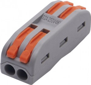 STEKKER клем. колодка СМК с рычагом LD222-422 2 полюса 4х(0,08-4мм2) 250V 32A б/пасты латунь/сталь 3