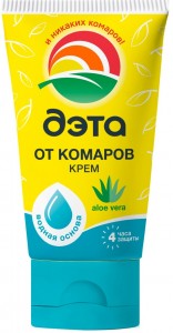 ДЭТА Крем От комаров, мошек, слепней 50мл (пластик. туба) с алое ВОДОЗАЩИТНЫЙ (срок до 01/24) 0404