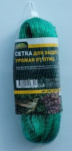 1-2.sale Сетка защитная от птиц 5*5м, яч.1х1см, полиэтилен, зеленая