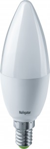 Navigator Свеча С37 Е14 8,5W(730Lm) 6500 6K прозр. 38x118 NLL-C37-8.5-230-6.5K-E14 FR 61326