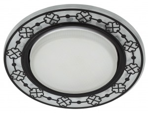 ЭРА Светильник декор cо светодиодной подсветкой GX53, белый/черный DK LD28 WH/BK 120х38 4081