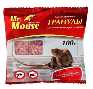 От грызунов приманка гранулы 100гр. пакет Mr. Mouse М-914