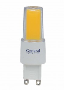 General G9 220V 12W(600lm) 2700K 2K 20x60 COB пластик цена за 1шт. 661654