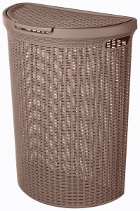 Корзина д/белья 45л ECO STYLE (46*26,5*61см), коричневая 431217614 Econova/Бытпласт