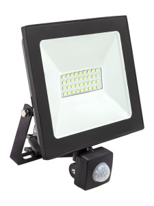 КОСМОС прожектор св/д с датчиком движ.30W(2400lm)SMD 6500K 6K 180x143x60 160-260V IP65 K_PR5_LED_30S