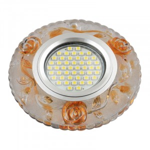 Fametto DLS-L150 GU5.3 св-к встр, Luciole стекло 95(65)x20 прозрачный/зеркал., подсветка LED3W