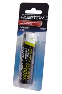 Ак-р Robiton 18650 3400mAh 3.6V с защитой BL1