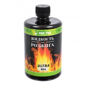 Жидкость д/розжига 0,5л Hot Pot ULTRA (углеводород) 61380