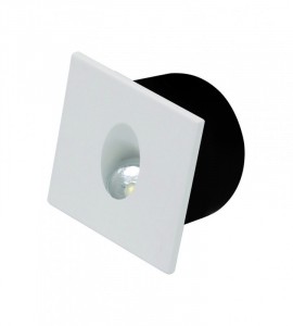 HOROZ св-к св/д лестничный ZUMRUT 3W(86lm) 4000К 4K 80х80x50 квадрат матхром IP20 079-001-0003