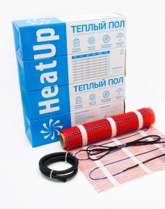 HeatUP Теплый пол (мат нагрев) S=6м2(0.5х12м) 900Вт шнур 2.5м клеевая сетка кабель 2х жил. экран.