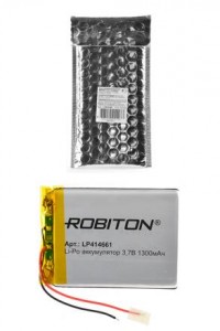 Ак-р Robiton Li-Po LP414661 3.7В 1300мАч PK1, 14888