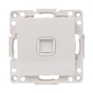 EKF Стокгольм мех. роз. СУ RJ-11 1 мест. белый автоклеммы (корпус PC) EYT01-034-10