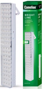 Camelion LA-111 св-к св/д аварийный аккум. 5.5W 60LED(420lm) L=403 5/8ч  (ак.Li-Ion 3.7V 2.2Ah) IP20