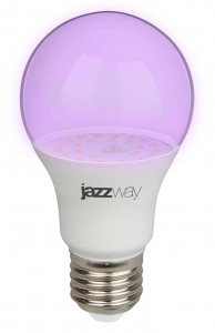 Jazzway лампа св/д для растений A60 E27 9W 10мкм/с прозр. IP20 60x112 ФИТО .5008946