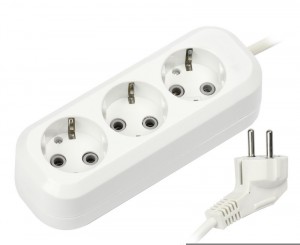 SmartBuy сет. удл. ПВС 3х1 3 роз.  2 м 16А земля (корпус АБС-пластик) SBE-16-3-02-Z