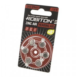 Э/п Robiton HEARING AID ZA312 (312, PR41, DA312, V312A) BL6 для слуховых аппаратов,