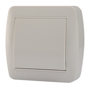 Lezard DEMET выкл. ОУ 1 кл. 10А бел. (основание PBT, корпус PC) 711-0200-100
