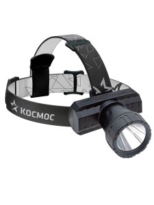 Космос фонарь налобный KocAcHead3W (лит.акк.3,7V1Ah) 1св/д XPE 3W,180lm,IPX4,чёрн з/у micro USB