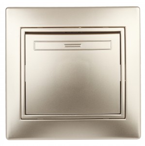 Intro Plano выкл. СУ 1 кл. (перекл перекрест.) 10А 250В, шампань 1-108-04 53822