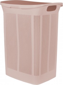 Корзина д/белья прямоуг. Ajur с откидной крышкой 50л (43х34х59см), беж.топаз Keeplex (аналог 718780)