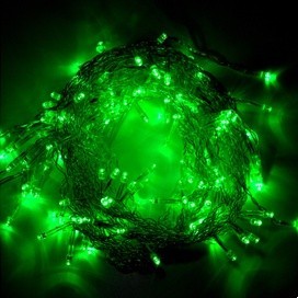 Ecola гирлянда-бахрома 135LED Зеленая 5х0,5м, 8 реж., прозр.провод с вилкой 220V IP44 N4GM05ELC