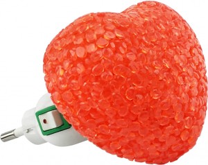 ASD/InHome Ночник сд NLA 10-HR СЕРДЦЕ красное с выкл 230V 8934