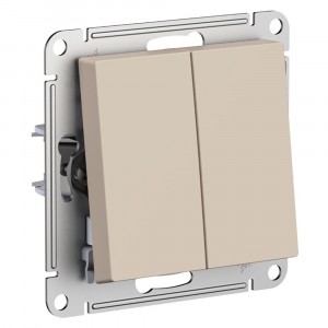 Schneider AtlasDesign мех. выкл. СУ 2 кл. песочный (пл.осн.) ATN001251 (5!)