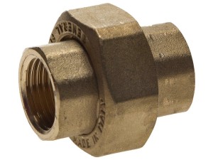 Соединитель GENERAL FITTINGS с накидной гайкой, латунь, г/г, 1/2"