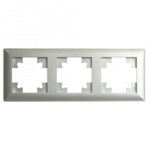 STEKKER Катрин рамка СУ 3 мест. ABS пластик, серебро PFR00-7003-03 39799