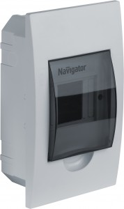 Navigator бокс (корпус) пластик ЩРВ-П-4 мод. встраиваемый IP41 NSS-DBI-4-WH 93801