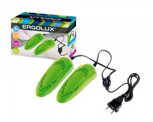 Сушилка для обуви детская ERGOLUX ELX-SD01-C16 салатовая, индикатор 10Вт, 220-240V