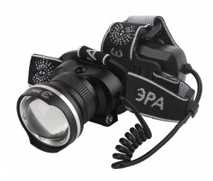 ЭРА фонарь налобный GA-806 5W LED 2,5Ач аккум. рег. фокус USB алюминий 8543