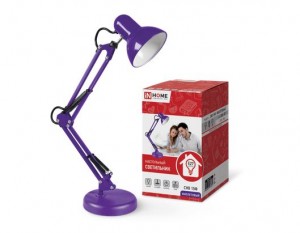 ASD/inHome св-к настольный СНО 15Ф 60W E27 фиолетовый (коробка) 5871